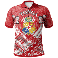 Tonga Polynesian Polo Shirt Tonga Flag Camisole Hibiscus Style Unisex Blue - Polynesian Pride