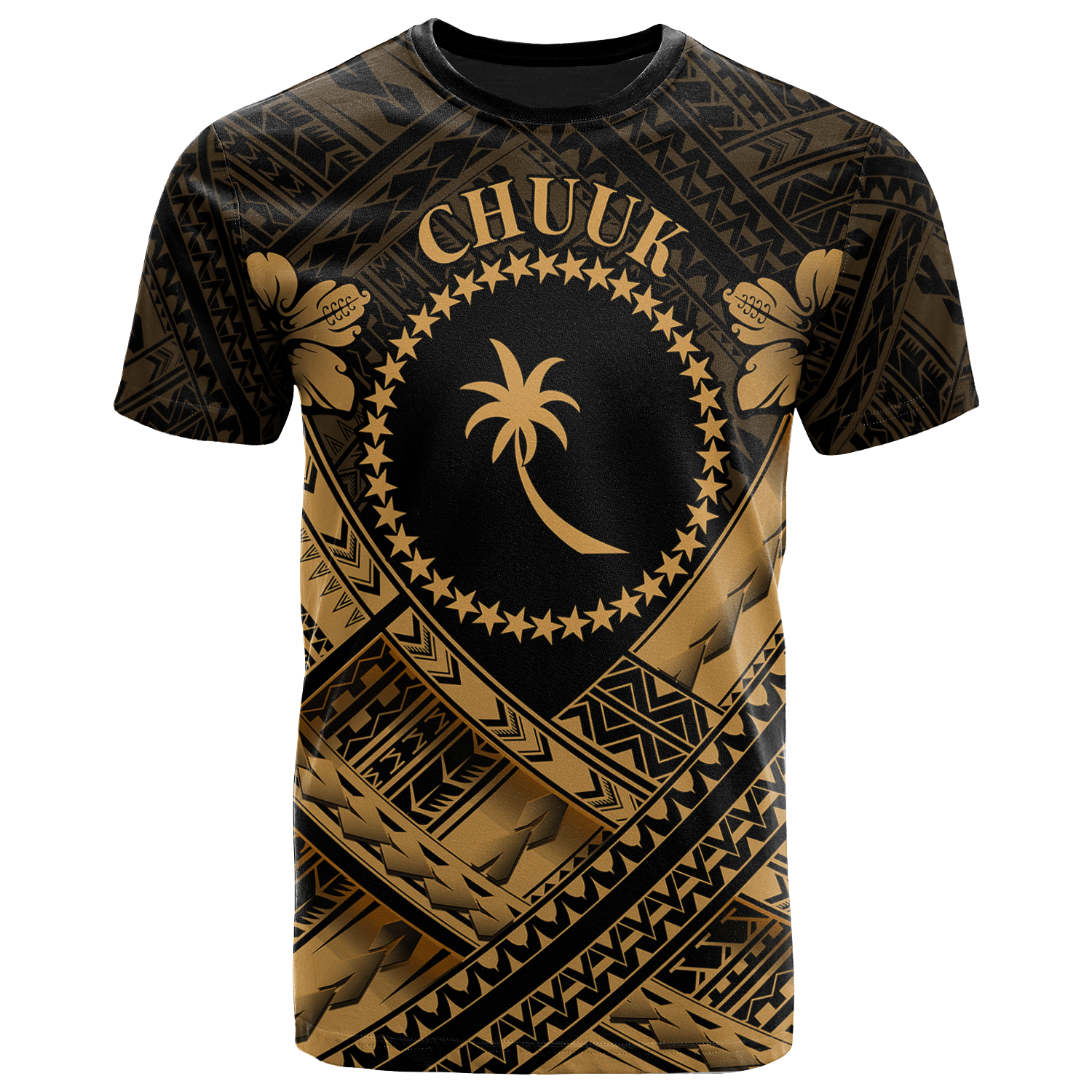 Chuuk Polynesian T Shirt Chuuk Gold Seal Camisole Hibiscus Style Unisex Art - Polynesian Pride