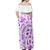 (Custom Personalised) New Zealand Off Shoulder Long Dress NZ Maori Purple LT13 - Polynesian Pride