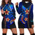 Nauru Hoodie Dress - Vintage Tribal Mountain Blue - Polynesian Pride