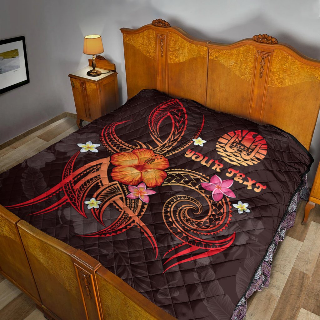 Polynesian Tahiti Personalised Premium Quilt - Legend of Tahiti (Red) - Polynesian Pride