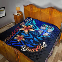 Fiji Custom Personalised Premium Quilt - Vintage Tribal Mountain - Polynesian Pride