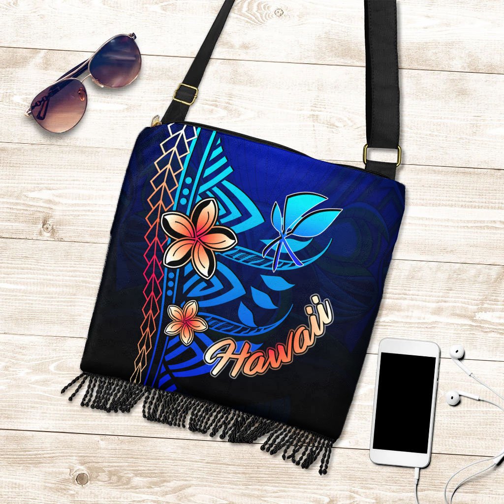 Hawaii Boho Bag - Vintage Tribal Mountain One Style One Size Blue - Polynesian Pride