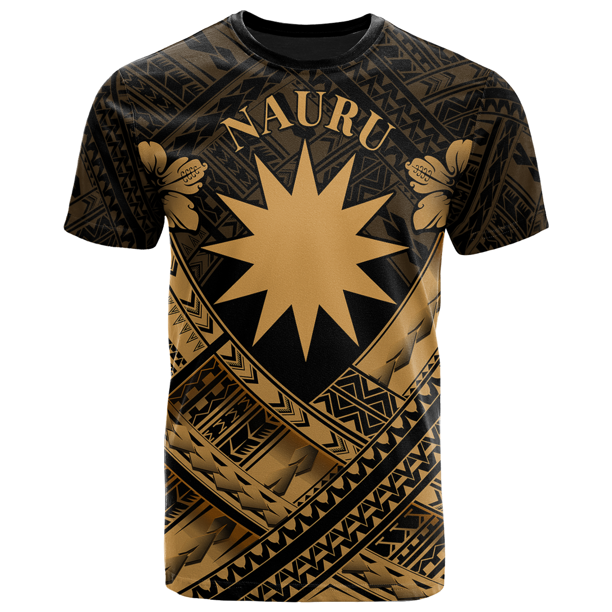 Nauru Polynesian T Shirts Nauru Gold Seal Camisole Hibiscus Style Unisex Art - Polynesian Pride