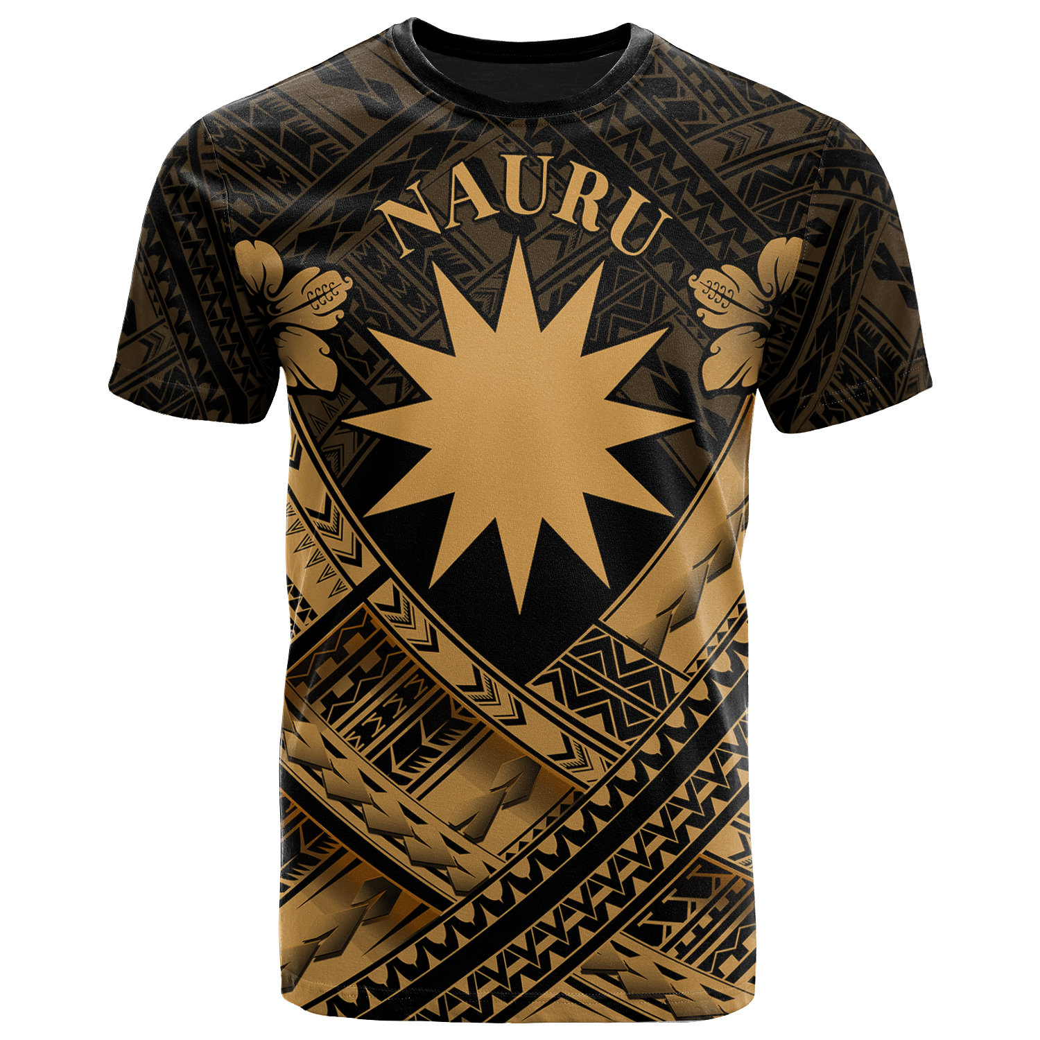 Nauru Polynesian T Shirts Nauru Gold Seal Camisole Hibiscus Style Unisex Art - Polynesian Pride