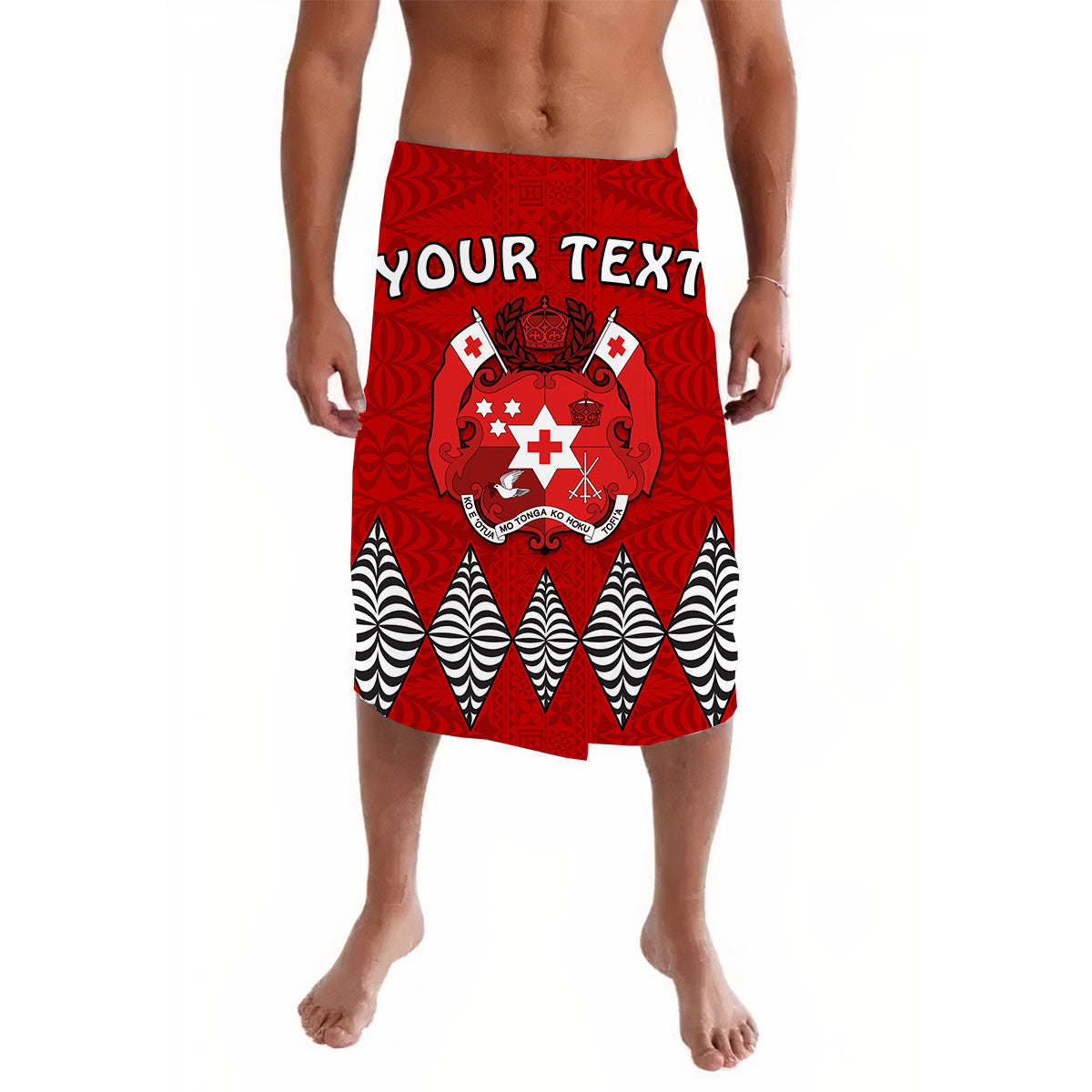 Custom Tonga Warriors Lavalava Tongan Pattern Ver.01 LT13 Red - Polynesian Pride