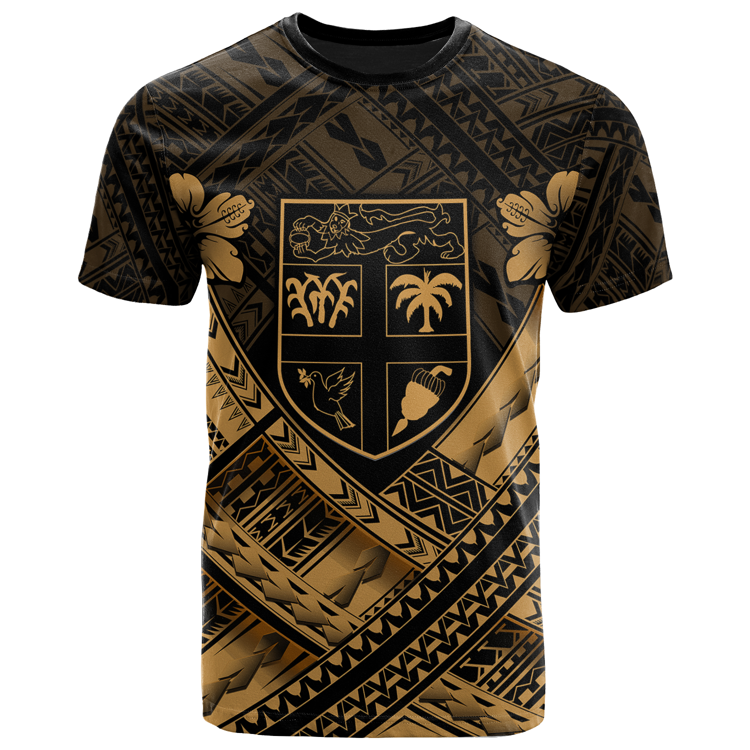 Fiji Polynesian Custom T Shirt Fijian Gold Seal Camisole Hibiscus Style Unisex Art - Polynesian Pride