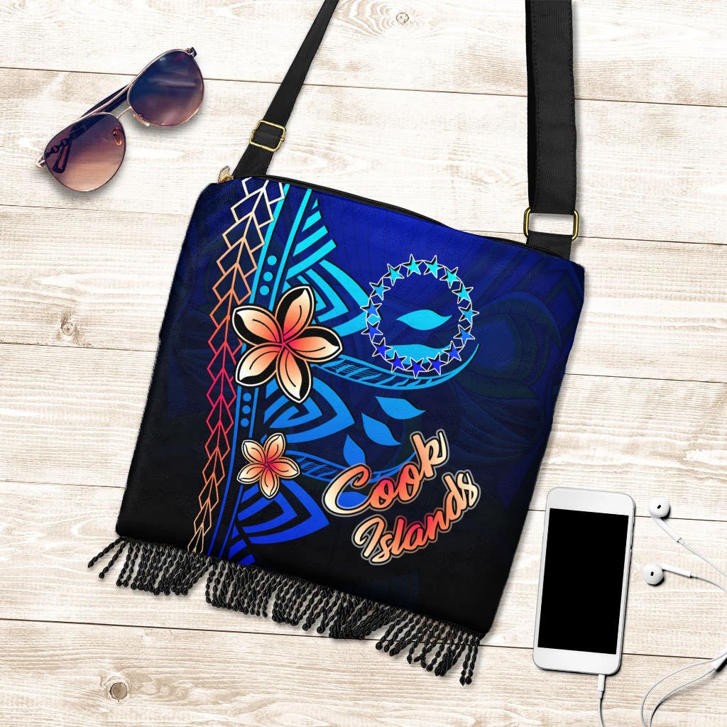 Cook Islands Boho Bag - Vintage Tribal Mountain One Style One Size Blue - Polynesian Pride