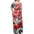 Hawaii Off Shoulder Long Dress Polynesian and Red Hibiscus LT13 - Polynesian Pride