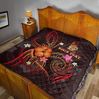 New Caledonia Polynesian Personalised Premium Quilt - Legend of New Caledonia (Red) - Polynesian Pride