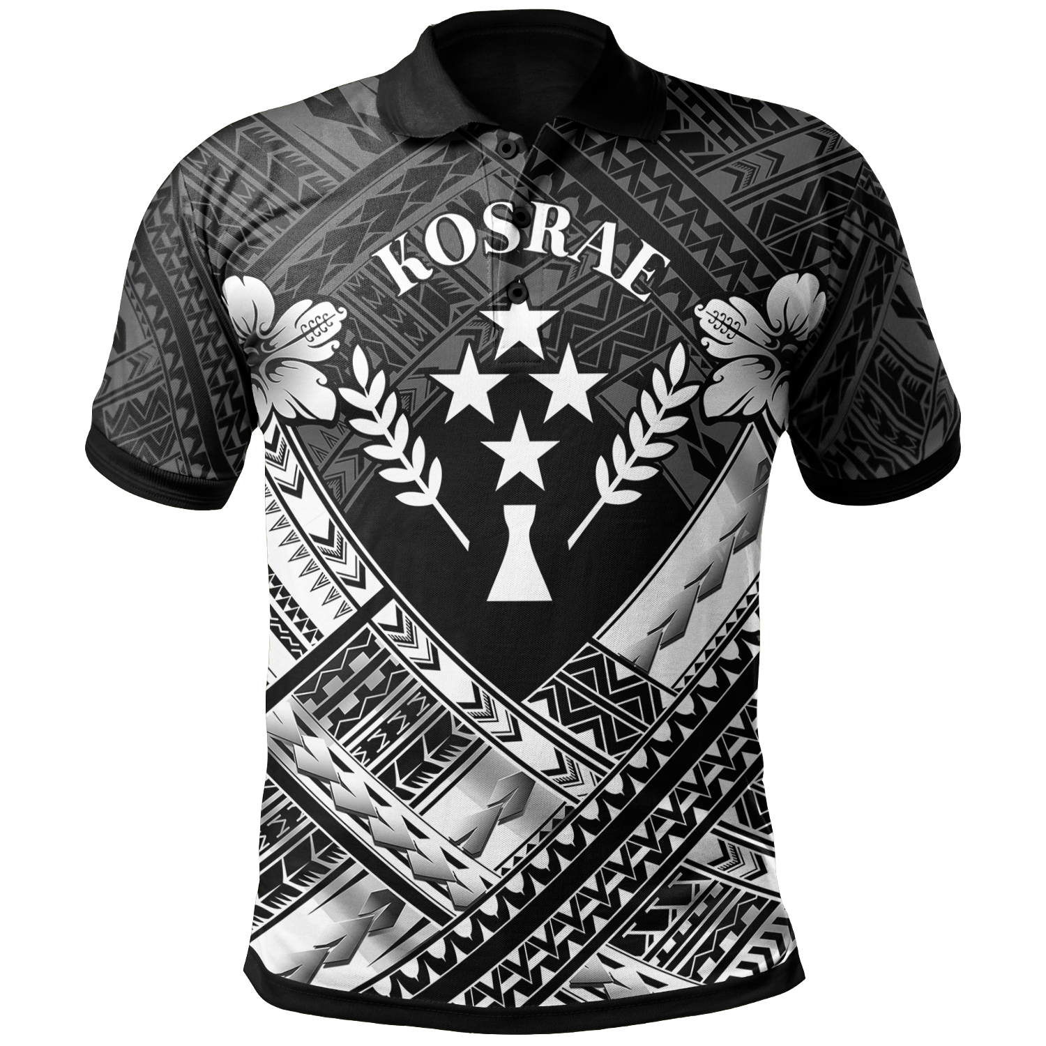 Kosrae Polynesian Custom Polo Shirt Kosrae White Camisole Hibiscus Style Unisex White - Polynesian Pride