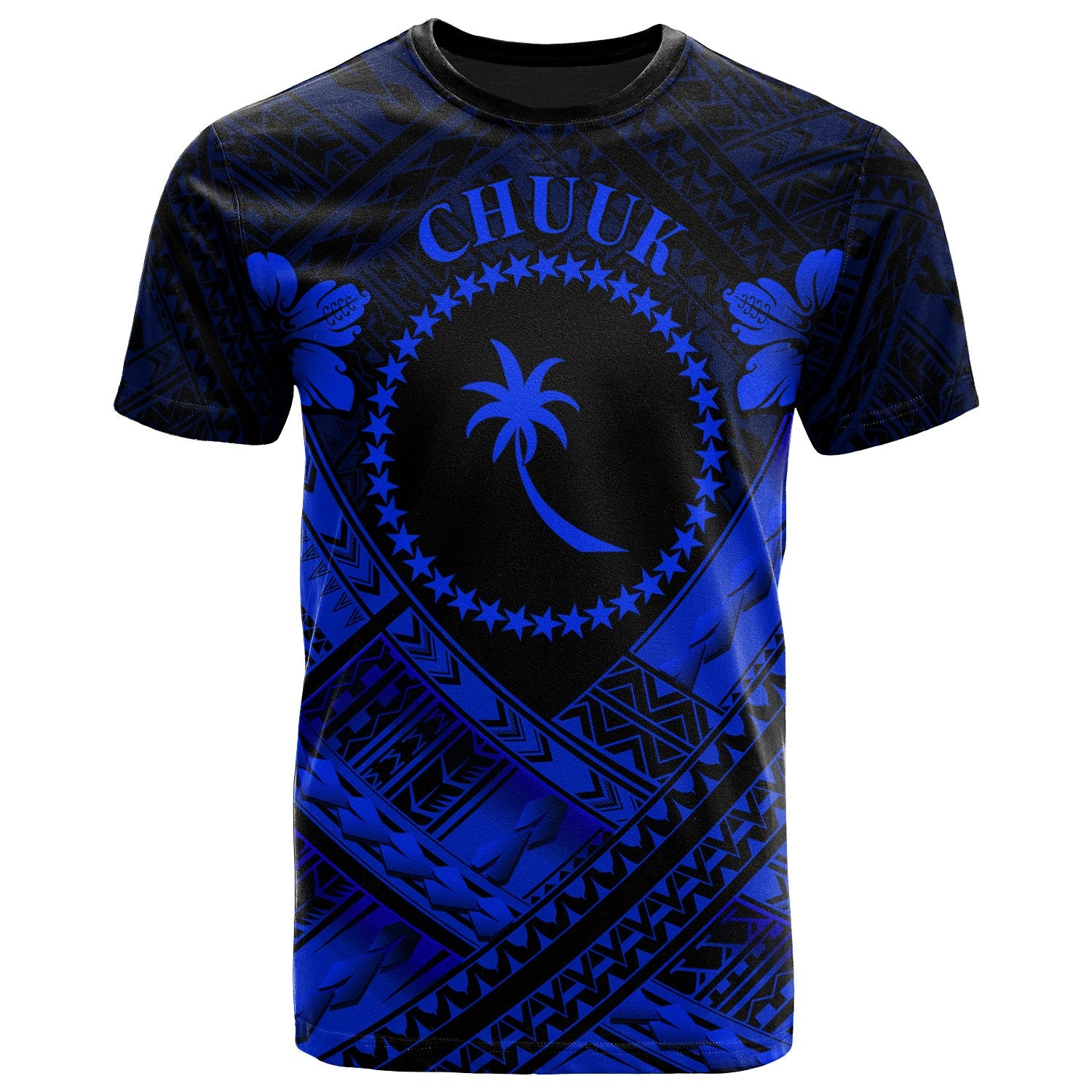 Chuuk Polynesian T Shirt Chuuk Blue Seal Camisole Hibiscus Style Unisex Blue - Polynesian Pride