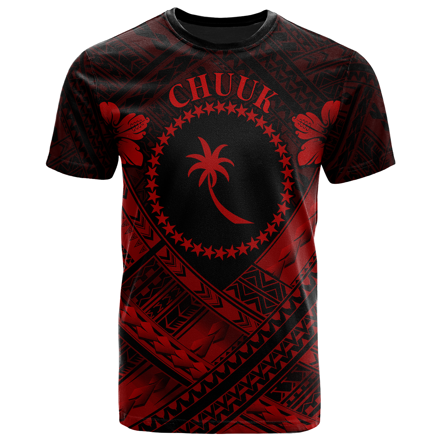 Chuuk Polynesian T Shirt Chuuk Red Seal Camisole Hibiscus Style Unisex Red - Polynesian Pride