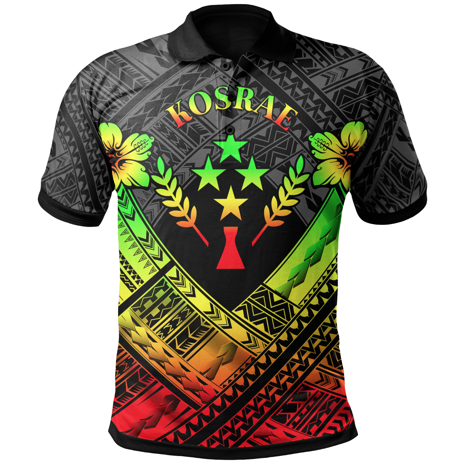 Kosrae Polynesian Custom Polo Shirt Kosrae Reggae Camisole Hibiscus Style Unisex Reggae - Polynesian Pride