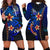 Vanuatu Hoodie Dress - Vintage Tribal Mountain Blue - Polynesian Pride