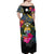 Nauru Off Shoulder Long Dress Alluring Polynesia and Tropical Flowers LT13 - Polynesian Pride