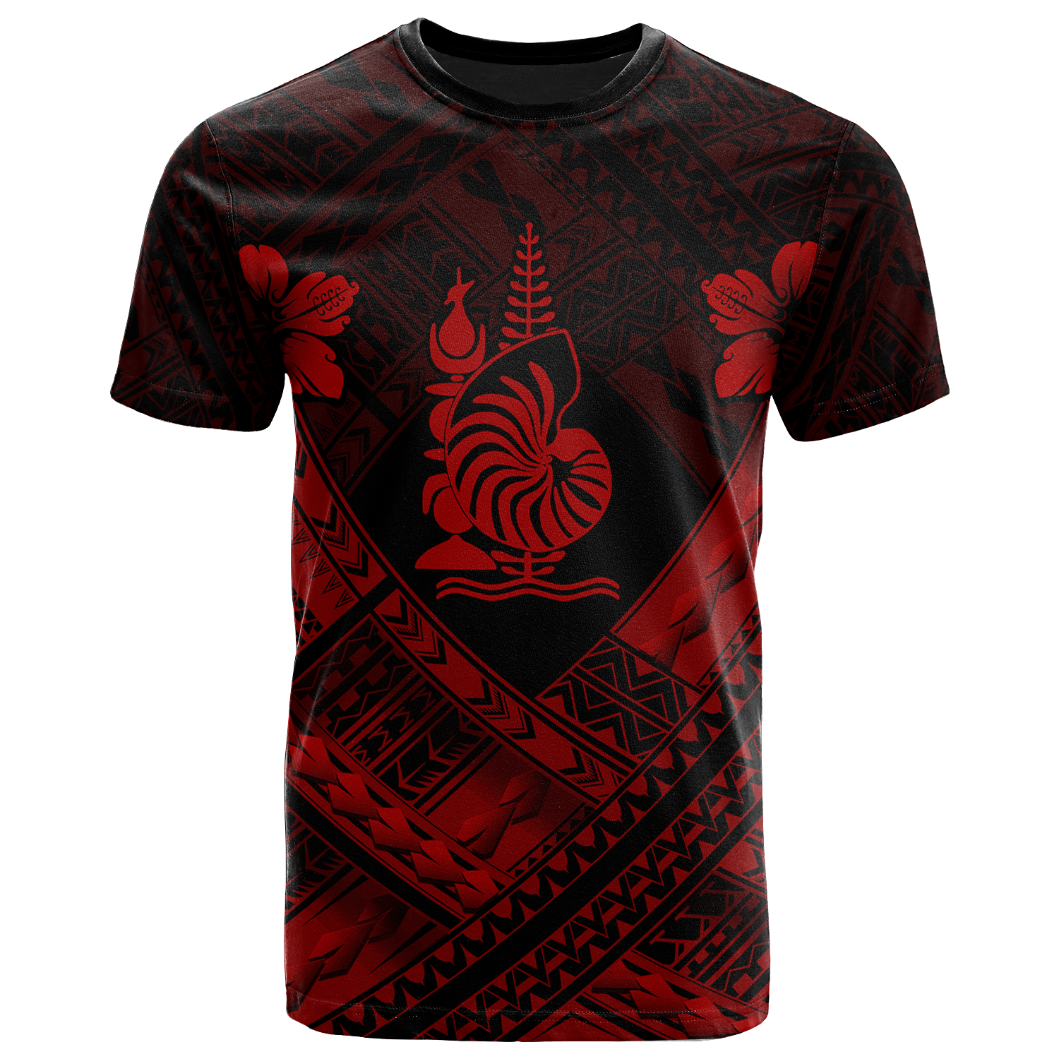 New Caledonia Polynesian T Shirts New Caledonia Red Seal Camisole Hibiscus Style Unisex Red - Polynesian Pride