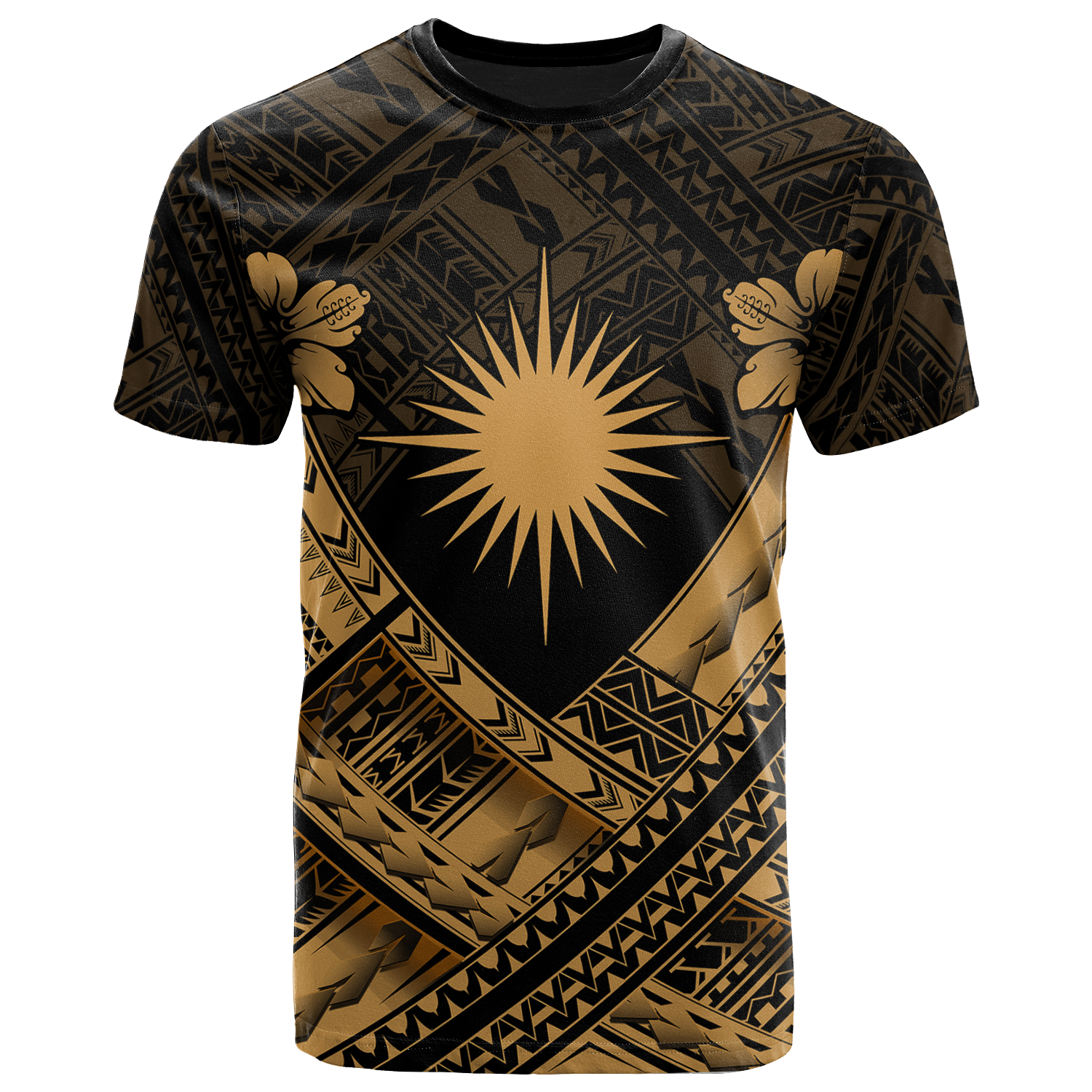 Marshall Islands Polynesian T Shirts Marshall Islands GoldFlag Camisole Hibiscus Style Unisex Art - Polynesian Pride