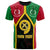 Polynesian Vanuatu Custom T Shirts Vanuatu Flag and Coat Of Arms Reggae - Polynesian Pride