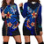 Tonga Hoodie Dress - Vintage Tribal Mountain Blue - Polynesian Pride