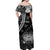 (Custom Personalised) Papua New Guinea Off Shoulder Long Dress Raggiana Birds Of Paradise Black LT13 - Polynesian Pride