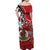 Vanuatu Color Off Shoulder Long Dress Coat of Arms Version Red LT13 - Polynesian Pride