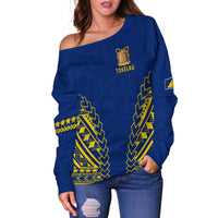 Tokelau Polynesian Off Shoulder Sweater LT13 - Polynesian Pride