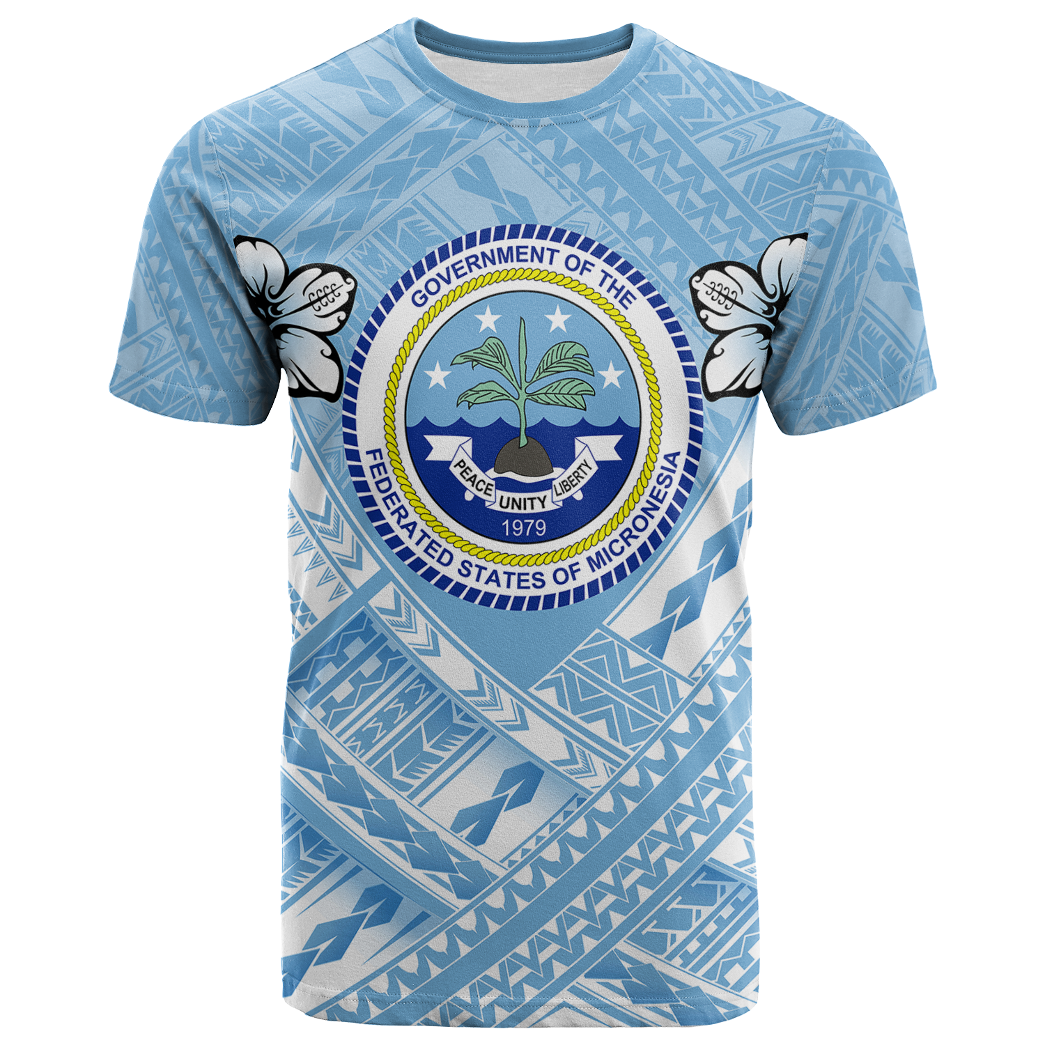 Federated States of Micronesia Polynesian T Shirt Federated States of Micronesia Flag Camisole Hibiscus Style Unisex Blue - Polynesian Pride