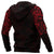 New Zealand Zip up Hoodie, Maori Tattoo Wolf Dragon Zipper Hoodie Red - Polynesian Pride