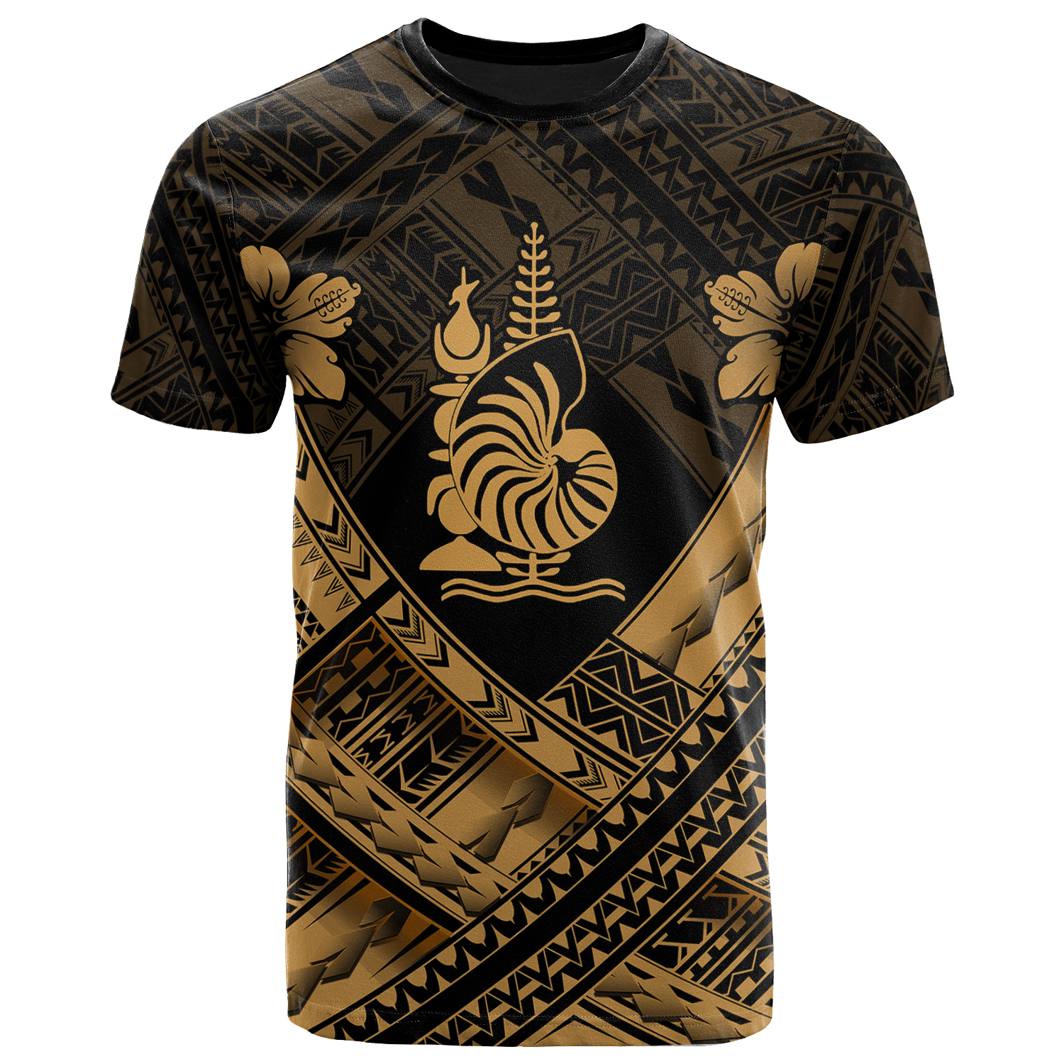 New Caledonia Polynesian T Shirts New Caledonia Gold Seal Camisole Hibiscus Style Unisex Art - Polynesian Pride