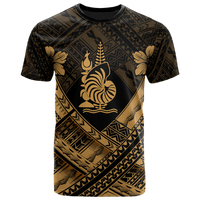 New Caledonia Polynesian T Shirts New Caledonia Gold Seal Camisole Hibiscus Style Unisex Art - Polynesian Pride