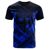 Fiji Polynesian Custom T Shirt Fijian Blue Seal Camisole Hibiscus Style Unisex Blue - Polynesian Pride