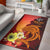 Kosrae Custom Personalised Area Rugs - Tribal Tuna Fish Orange - Polynesian Pride