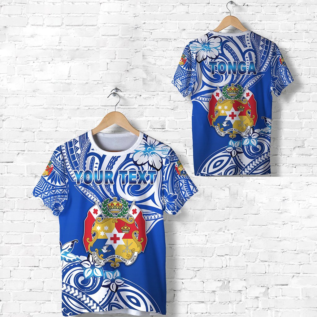 Custom Mate Maa Tonga Rugby T Shirt Polynesian Unique Vibes Blue Unisex Blue - Polynesian Pride