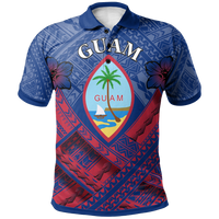 Guam Polynesian Polo Shirt Guam Flag Camisole Hibiscus Style Unisex White - Polynesian Pride