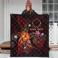 Cook Islands Polynesian Personalised Premium Quilt - Legend of Cook Islands (Red) - Polynesian Pride