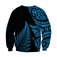 New Zealand Rugby Sweatshirt - Aotearoa Maori Style Blue LT13 - Polynesian Pride