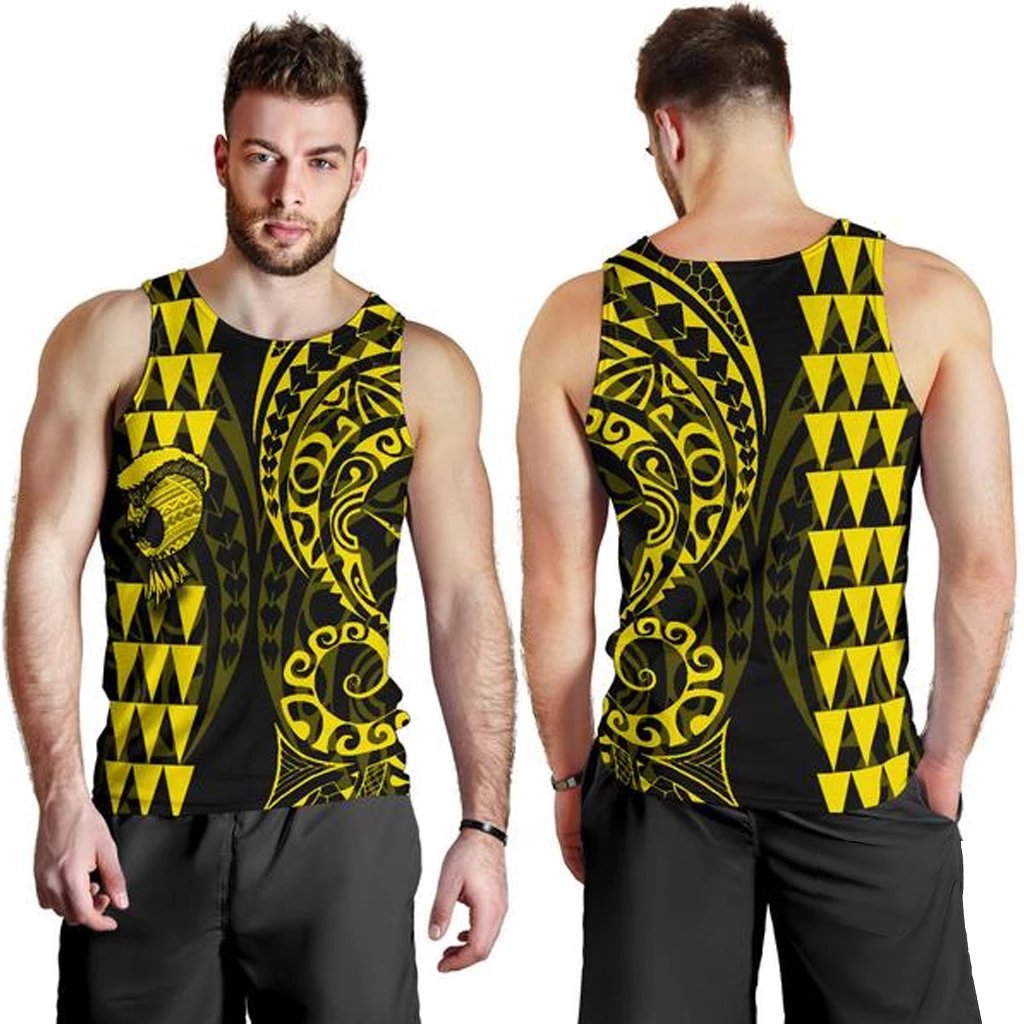 Hawaii Warrior Men's Tank Top Yellow Yellow - Polynesian Pride