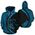 Hawaii Polynesian Zip up Hoodie Tribal Blue Color Circle Style Blue - Polynesian Pride