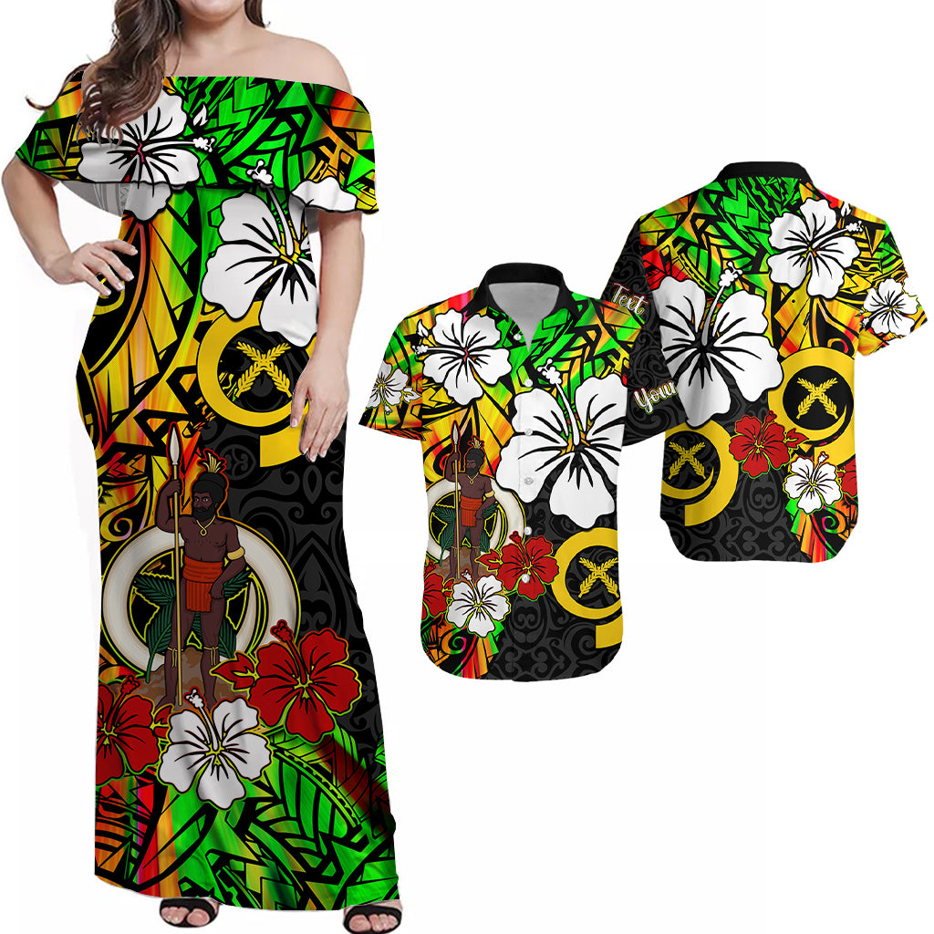 Custom Matching Hawaiian Shirt and Dress Vanuatu Polynesia Tie Dye Hibiscus Flowers LT13 Art - Polynesian Pride