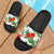 Hawaii Hibiscus Pattern Slide Sandals Black - Polynesian Pride