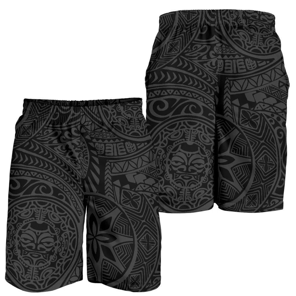 Polynesian Hawaiian Style Tribal Tattoo Gray Men's Short Gray - Polynesian Pride