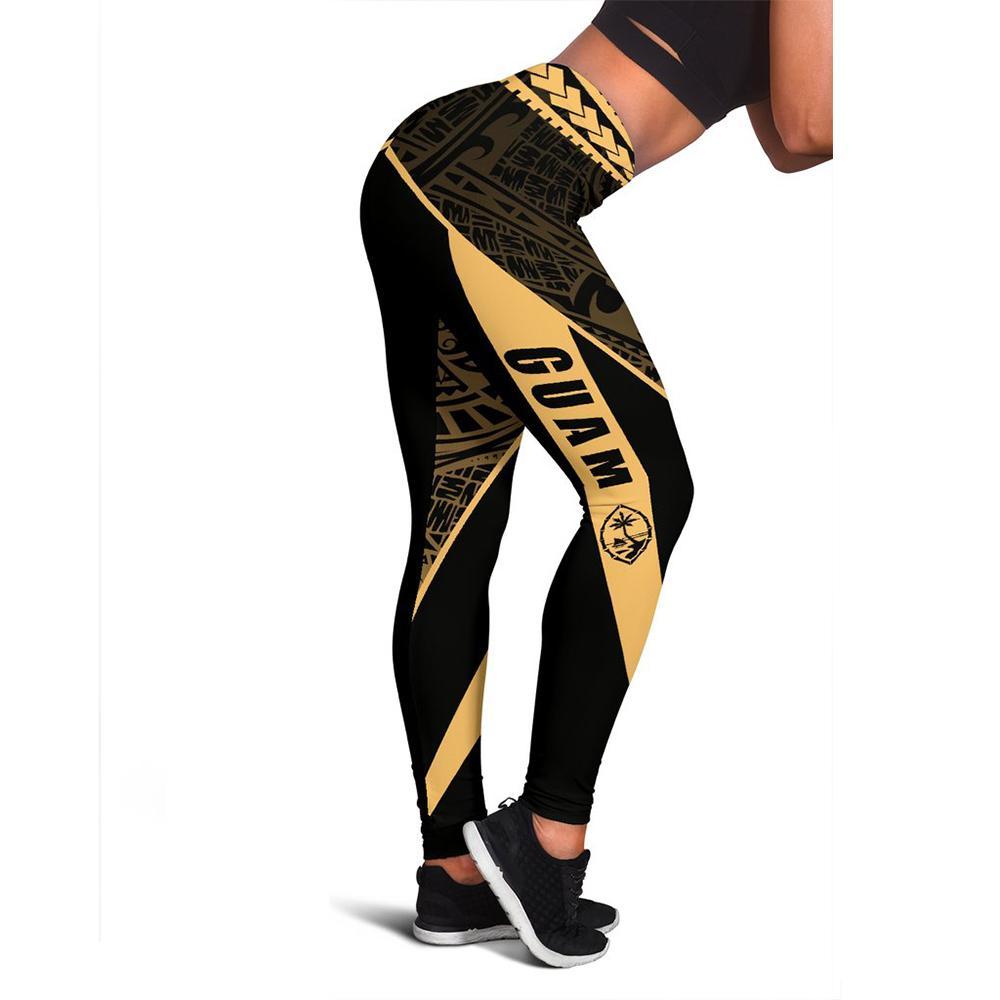 Guam Active 5th Leggings Yellow - Polynesian Pride