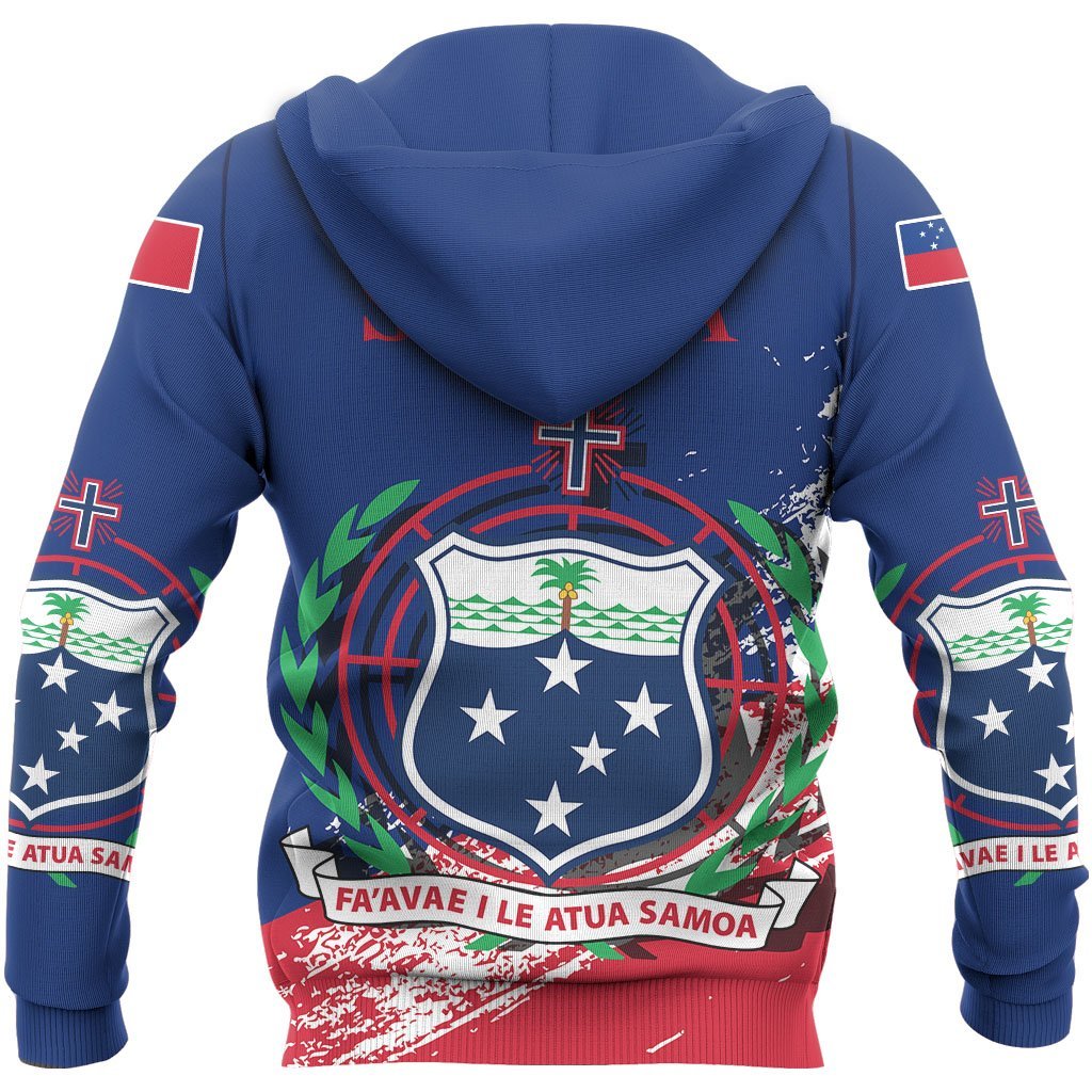 Samoa Hoodie Samoa Flag Coat of Arms SpecialA7 - Polynesian Pride