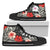 Hawaii Black Hibiscus High Top Shoe Mens High Top Black - Polynesian Pride