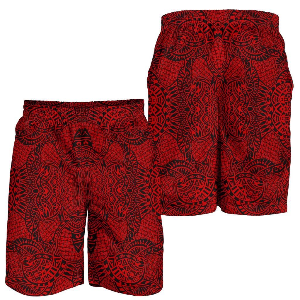 Polynesian Men's Shorts Red Red - Polynesian Pride