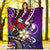 Yap State Premium Blanket - Tribal Flower With Special Turtles Purple Color - Polynesian Pride