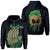 Polynesian Hula Man Helmet Hawaii Zip Hoodie Blue Unisex Blue - Polynesian Pride