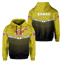 Hawaii Polynesian Hoodie Yellow Mix Style Unisex Yellow - Polynesian Pride