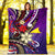 Tokelau Premium Blanket - Tribal Flower With Special Turtles Purple Color - Polynesian Pride